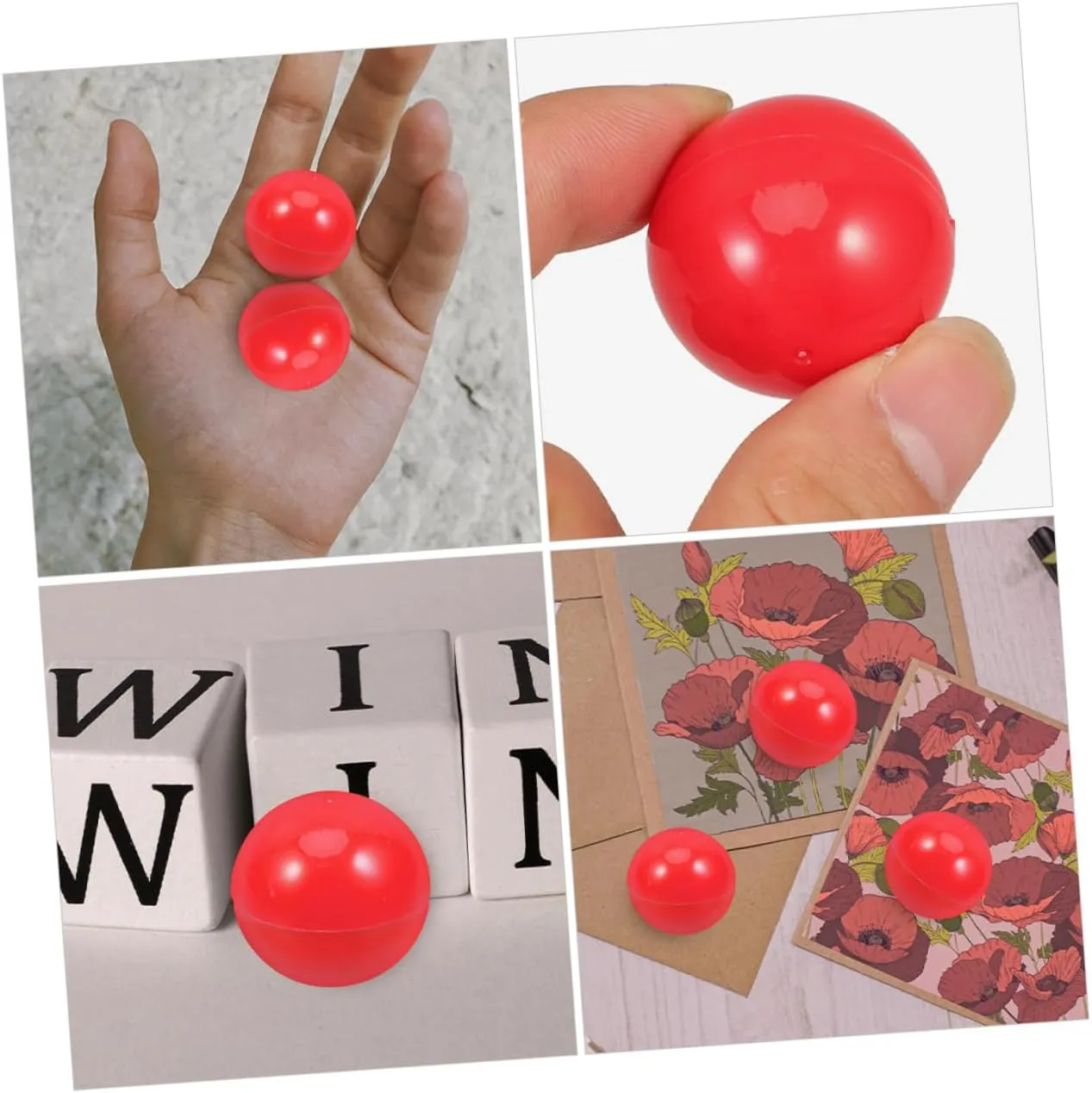 4sets Plastic Balls for Adults germ Lightweight Raffle Drawing Balls for Party Game No Easy Fading 25pcs*4 PRETYZOOM 