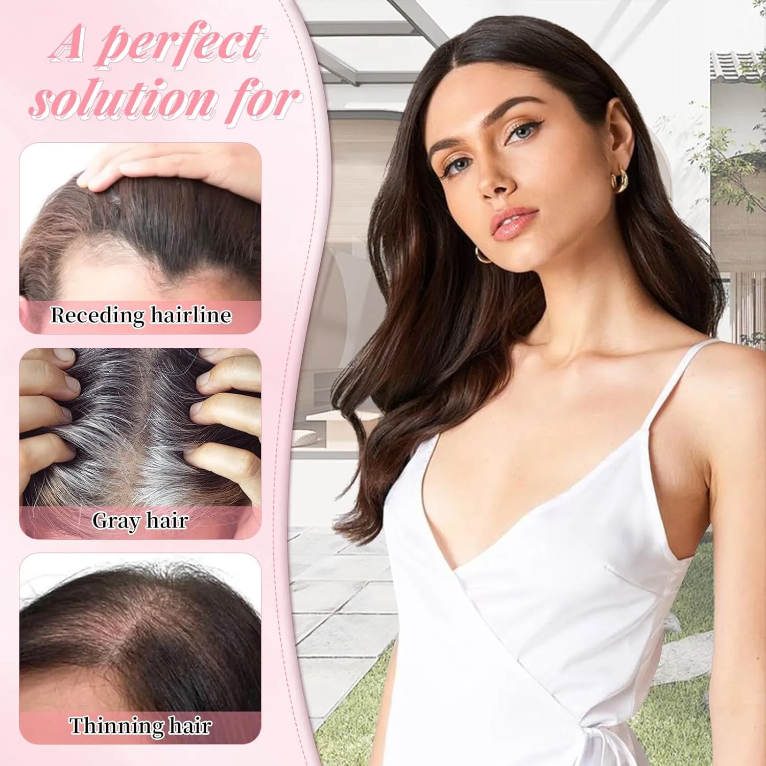 4x4.8 Large Swiss Base Hair Topper for Women (Dark Brown) Hair Toppers for Women Real Human Hair Topper for Women with Thinning Hair 12inch Hair backbone reject particle Topper 