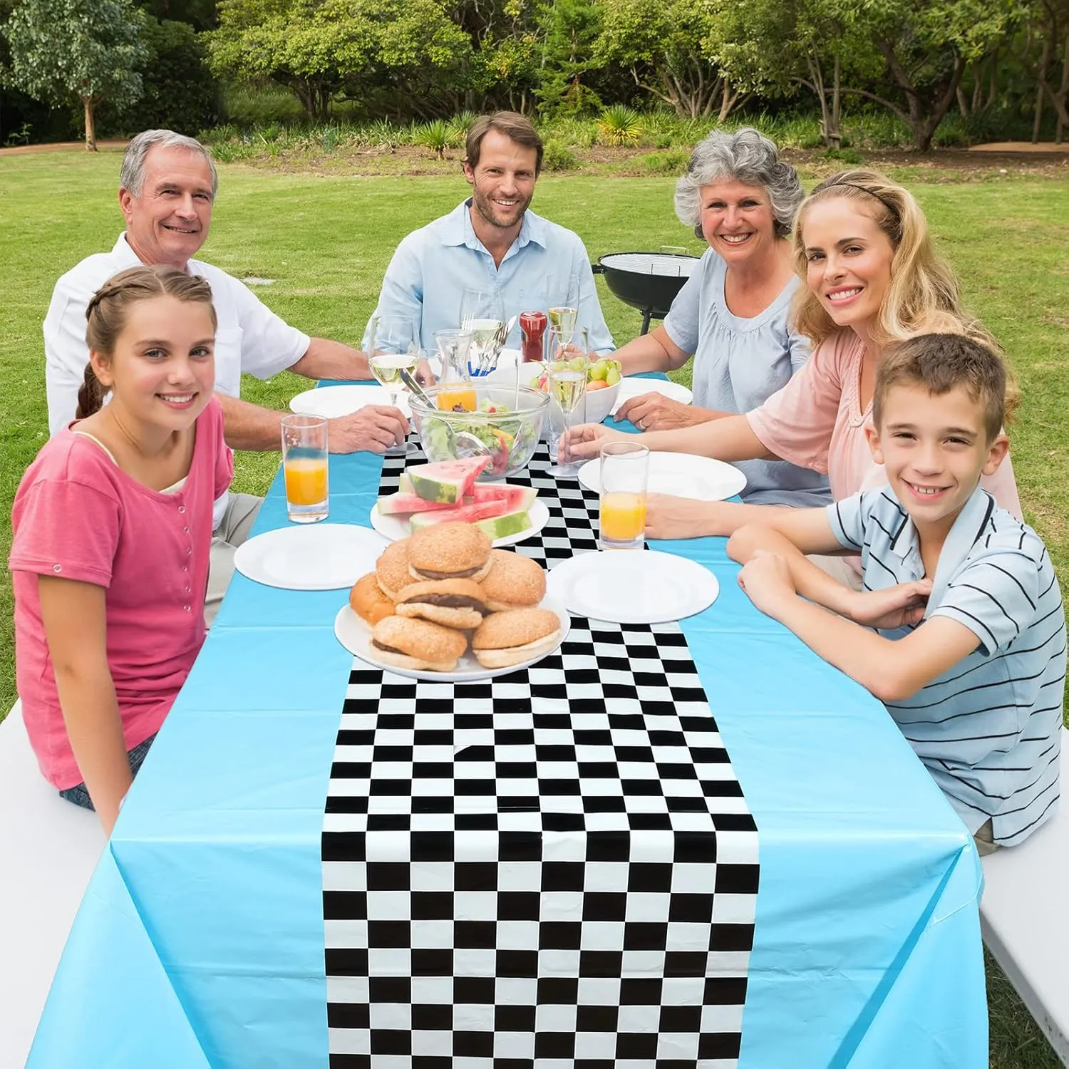 50s Party Tablecloth Racetrack Table Runner Table Covers for Kids Boy Car Theme Birthday Decor, 54 x orbit protein 108 Inch(Sky Blue,6 Sheets) Irenare Car Birthday Party Supplies Racing Decorations 