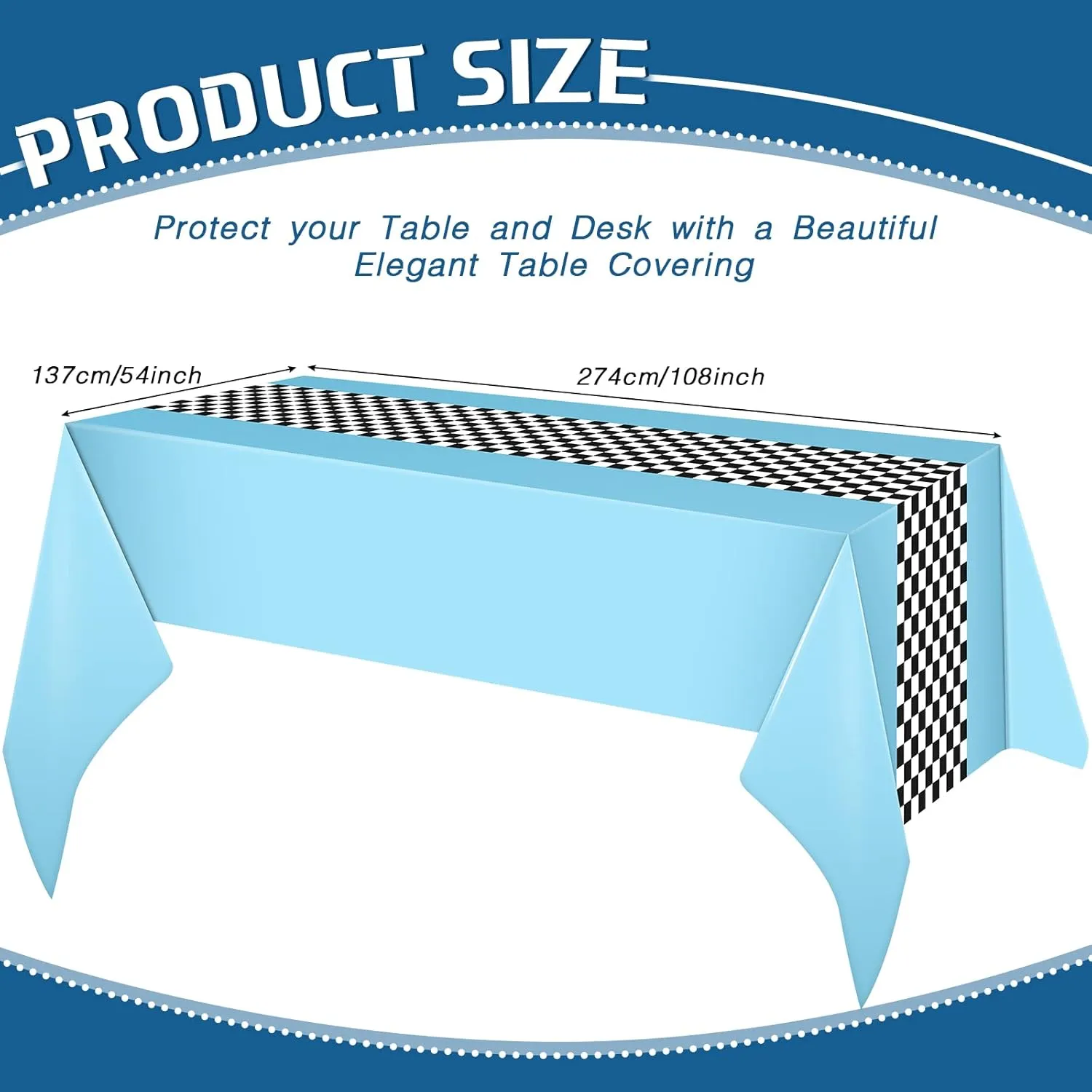 50s Party Tablecloth Racetrack Table Runner Table Covers for Kids Boy Car Theme Birthday Decor, 54 x orbit protein 108 Inch(Sky Blue,6 Sheets) Irenare Car Birthday Party Supplies Racing Decorations 