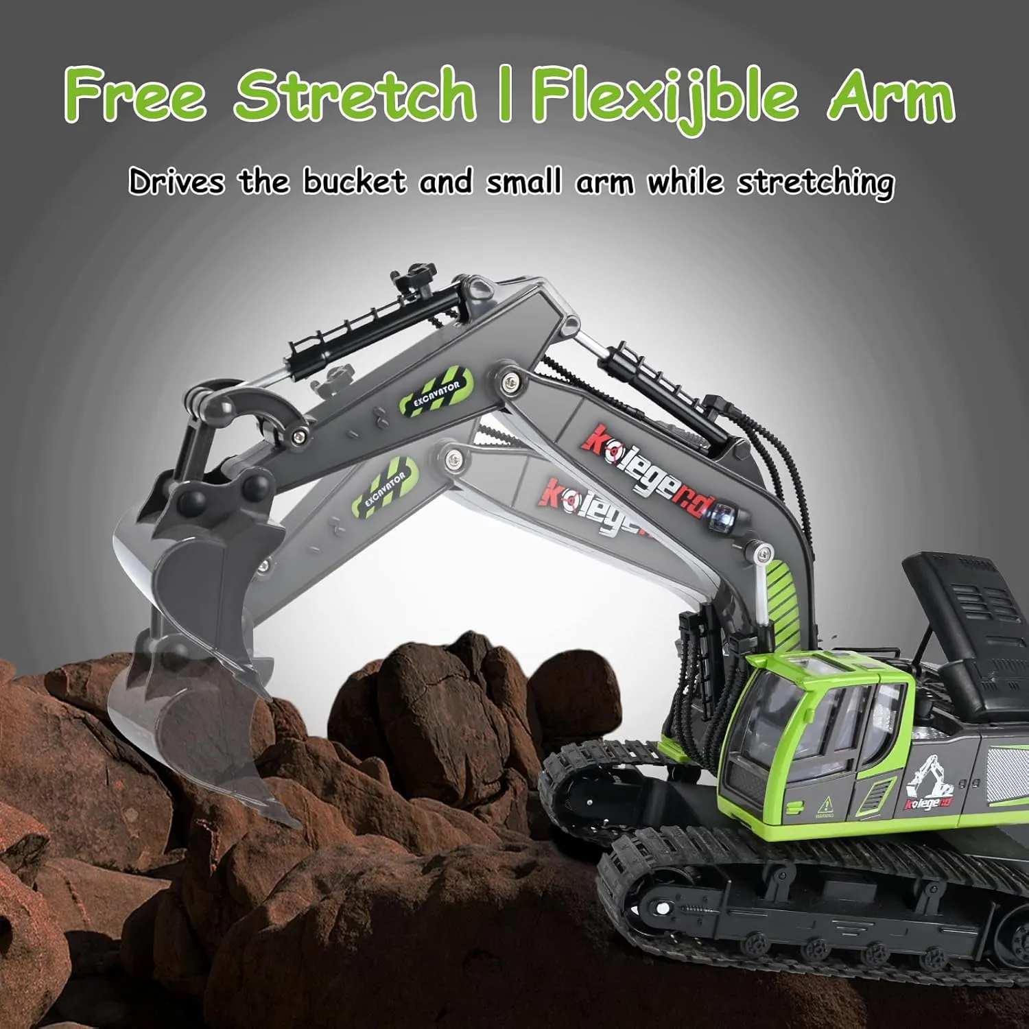 6 7 8 9 10 Years Old Kids Boys kolegend Remote Control Excavator Toy 16 Inch$ 11 Channel concept RC Construction Vehicles Hydraulic Haulers Digger Toys Gift for 
