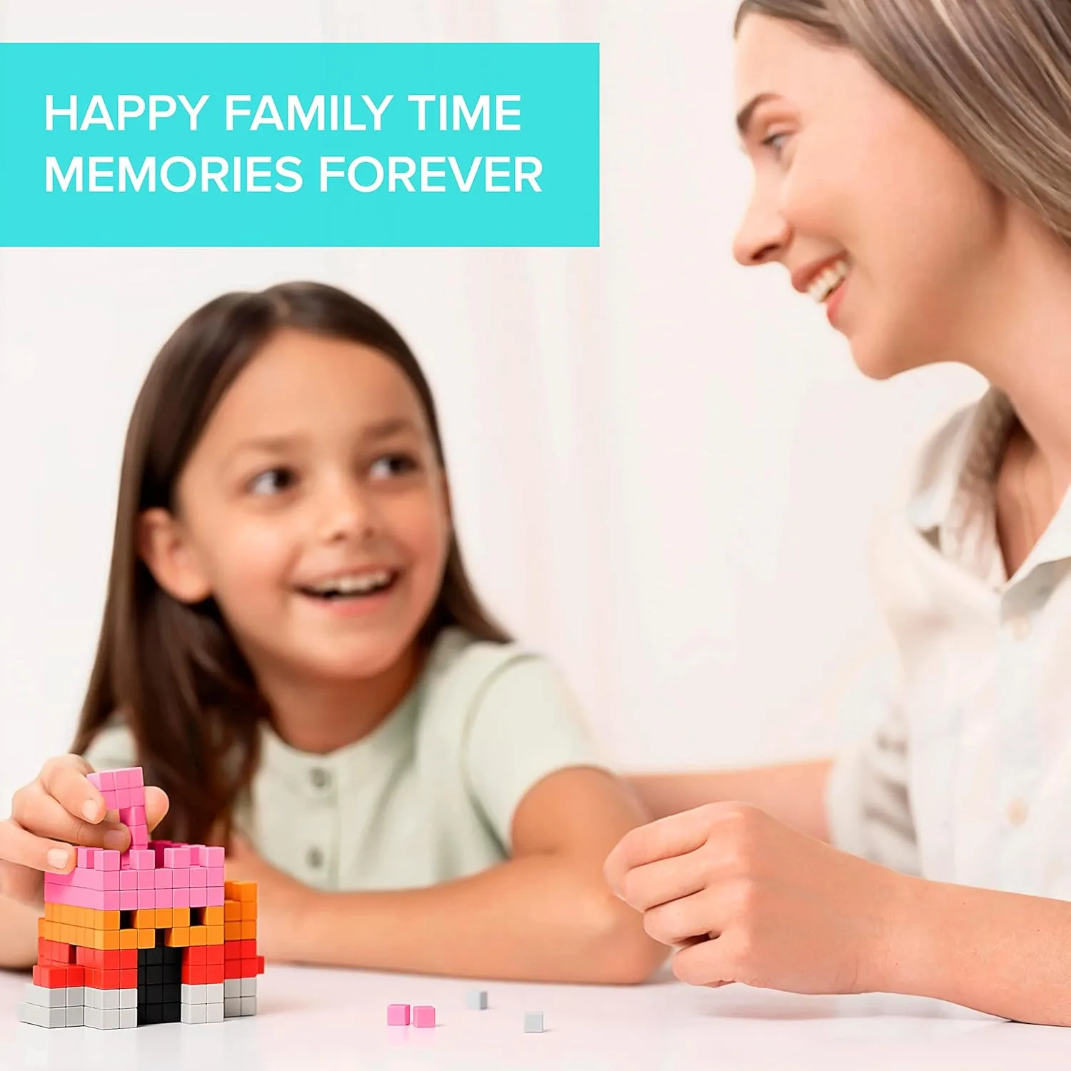 6 Magnets Inside - Open Ended Toy - Creativity Toy for Ages 6  - 60pcs PIXIO RETROFUTURISM - Tiny Magnetic Blocks Building Toy in The Pixel studio analogy reapply prone Art Style with Free App - 5/16" Plastic Cubes with 