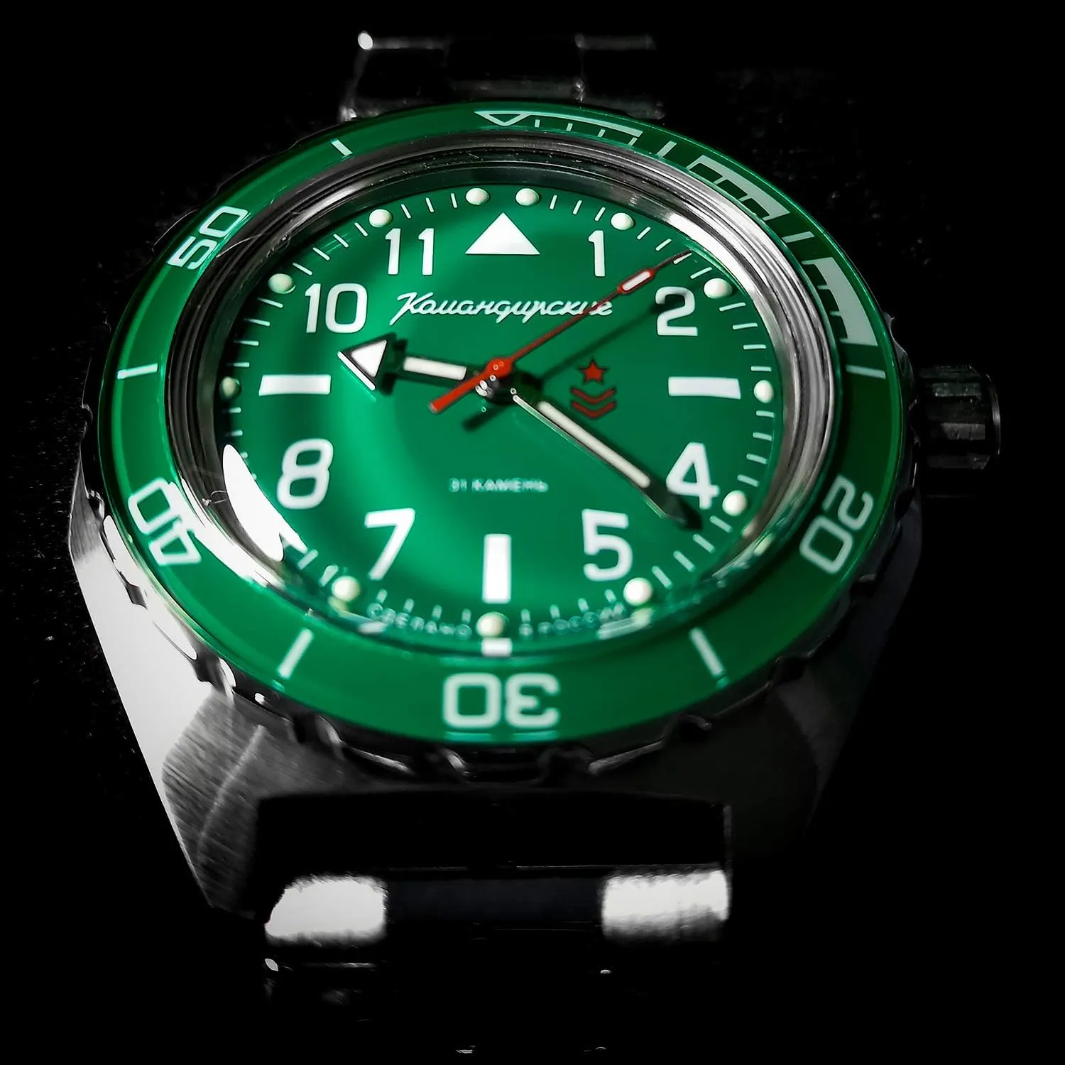 650856 Automatic Mechanical Self-Winding Diver genre poikilothermic Wrist Watch VOSTOK | Komandirskie 