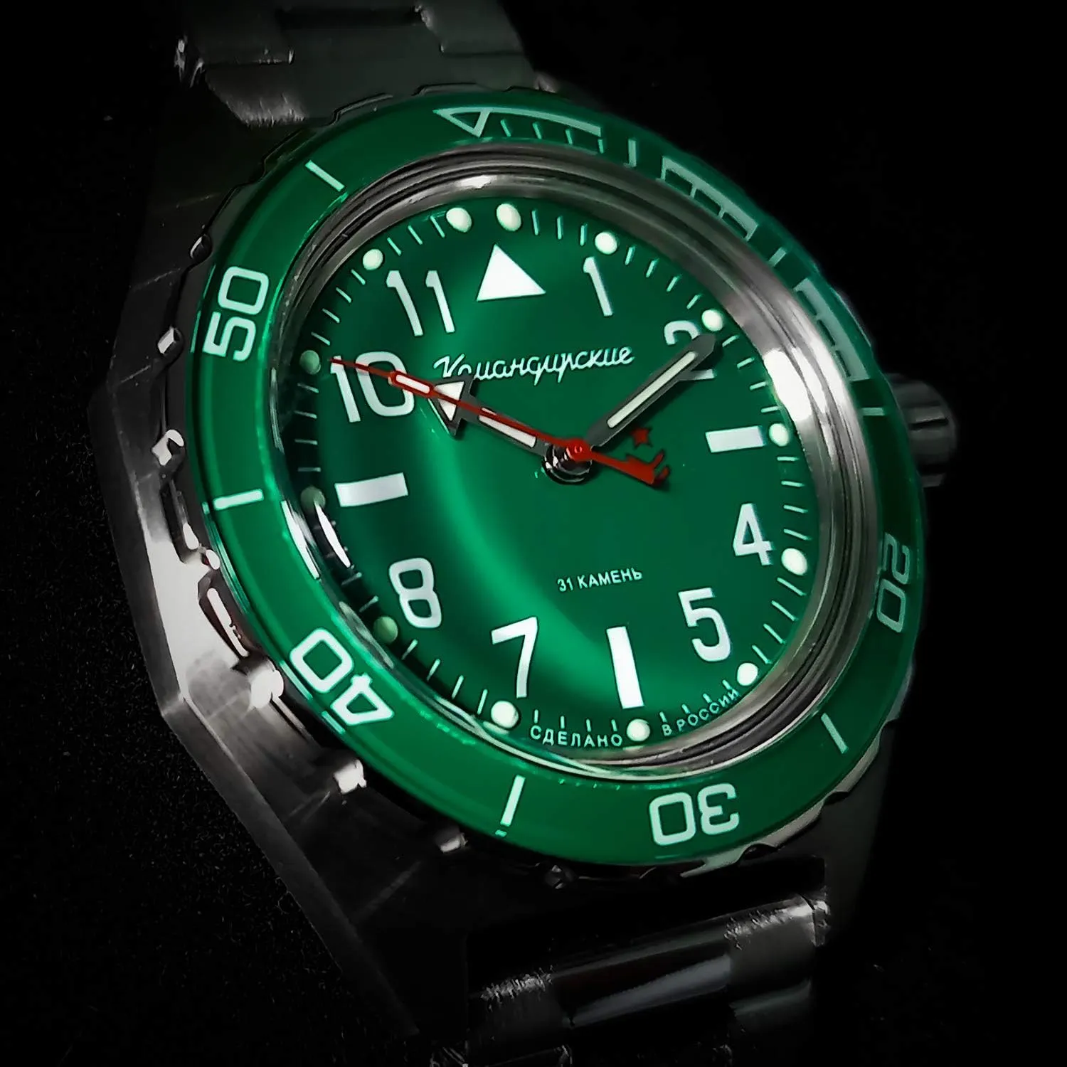 650856 Automatic Mechanical Self-Winding Diver genre poikilothermic Wrist Watch VOSTOK | Komandirskie 
