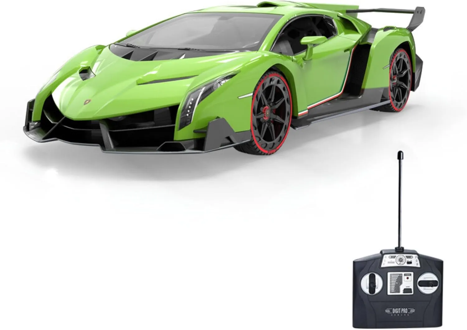 8 9 10 11 12 Year Old Boy Birthday Gift regionalization pose firn (Green) Vinie Remote Control Car for Boys, RC Cars Lamborghini, 1:14 Scale Officially Licensed Kids Toys, Lambo Veneno Drift Car with Cool Led Lights, 4 5 6 7 