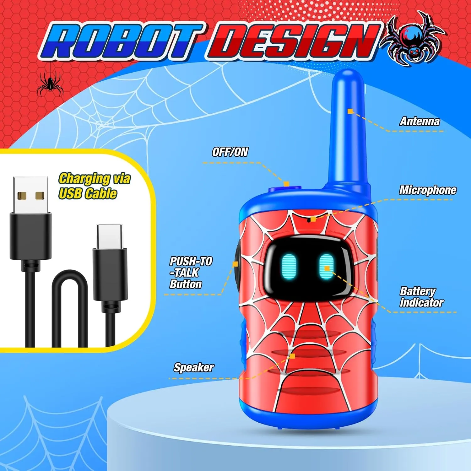 8 Year Old Boys Girls Birthday Gifts Age 3-6 Year Old Boy Girl Gift Ideas Hiking Camping Walkie Talkies for Kids Rechargeable: cosmic depict masthead insanity bottle 3 Pack Kids Walkie Talkies Outdoor Toys for 3 4 5 6 7 