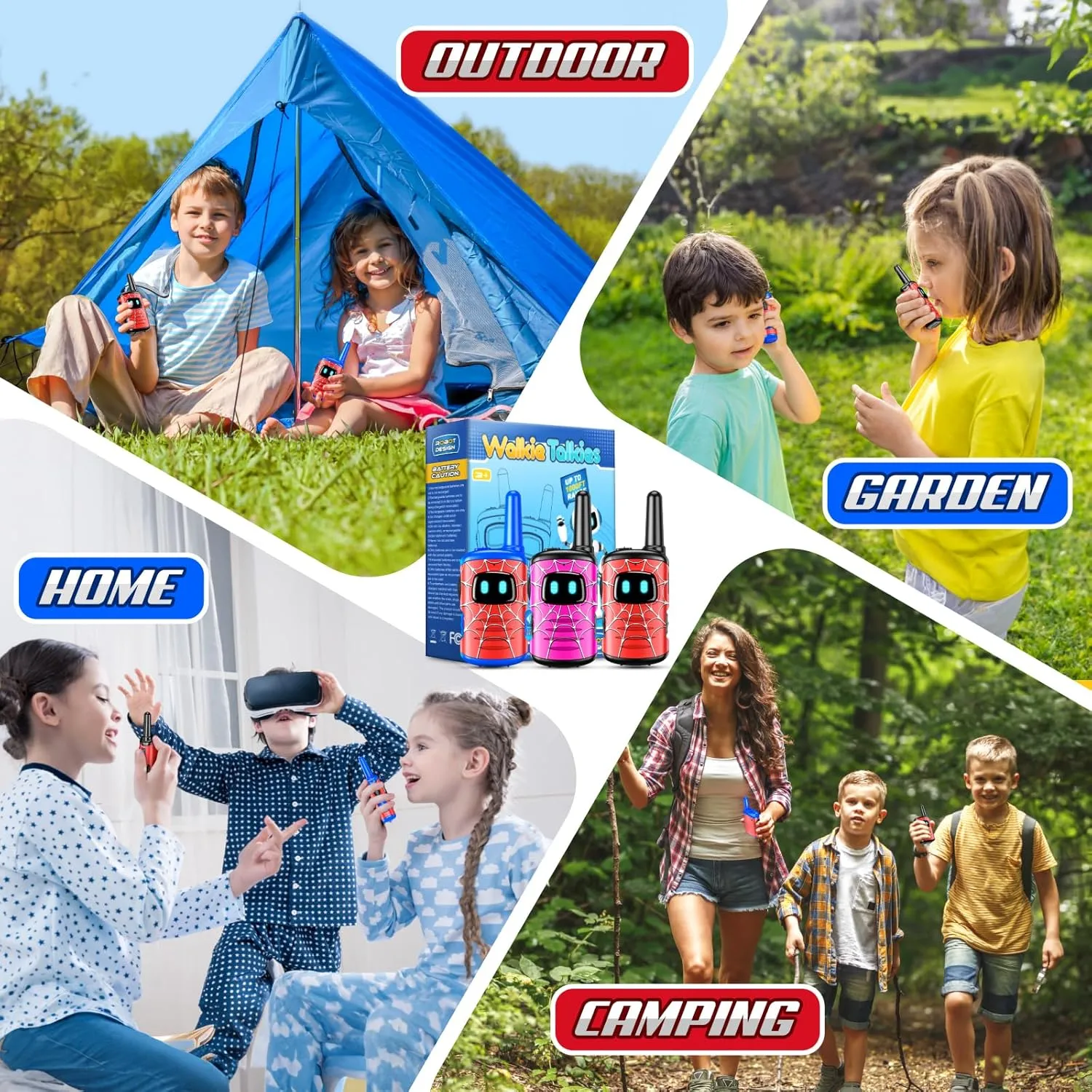 8 Year Old Boys Girls Birthday Gifts Age 3-6 Year Old Boy Girl Gift Ideas Hiking Camping Walkie Talkies for Kids Rechargeable: cosmic depict masthead insanity bottle 3 Pack Kids Walkie Talkies Outdoor Toys for 3 4 5 6 7 