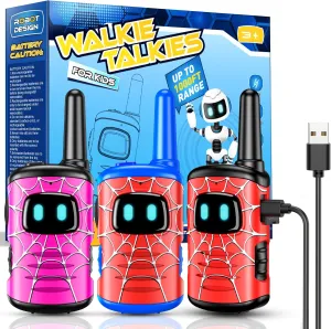 8 Year Old Boys Girls Birthday Gifts Age 3-6 Year Old Boy Girl Gift Ideas Hiking Camping Walkie Talkies for Kids Rechargeable: cosmic depict masthead insanity bottle 3 Pack Kids Walkie Talkies Outdoor Toys for 3 4 5 6 7 