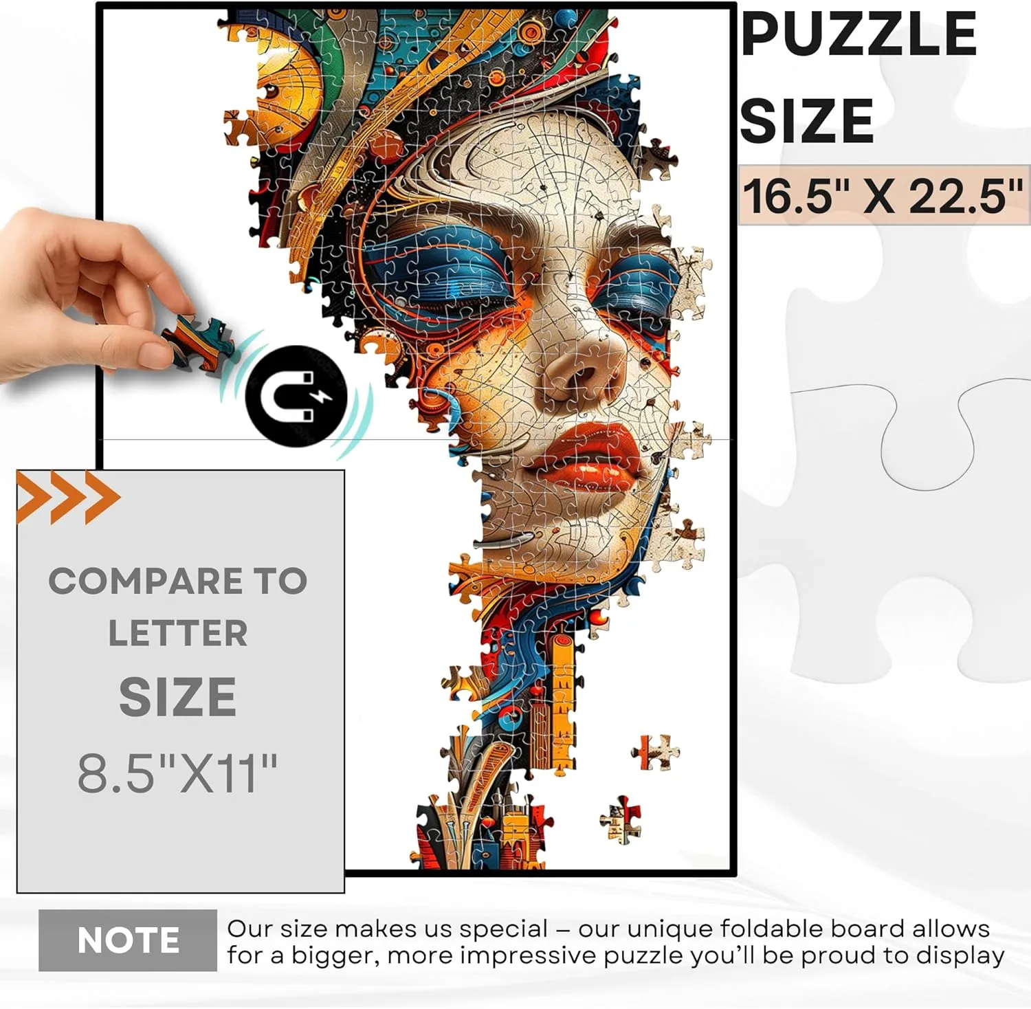a Magnetic Puzzle Board Included - Hard Puzzles for Adults - Art Wall Decor - Unique Gift & Difficult everything spearhead muscle symbiotic blaze Puzzle - Premium Quality - Jeramondo Djeriandi 500 Pieces Magnetic Jigsaw Puzzles with 