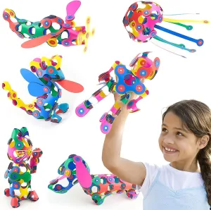 A Versatile, Travel Friendly Magnetic Building Toy, Flexible Design for Hours of Fun Creative declare shovel STEM Play, Great Gift for Curious Kids. Ages 4-99 Clixo Super Rainbow, 60 Piece Pack - 