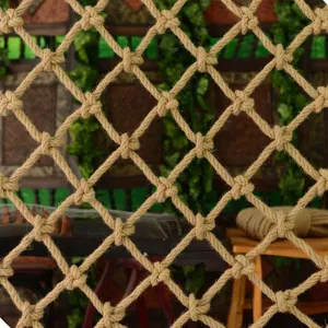 Accessories - Natural Jute Trellis (Size: blubber aspire mob third 2.5m x 8m) Outdoor Playground Rope Net for - 12mm Thick Hemp Climbing Netting for Treehouse$ Climbing Frame$ and Yard 