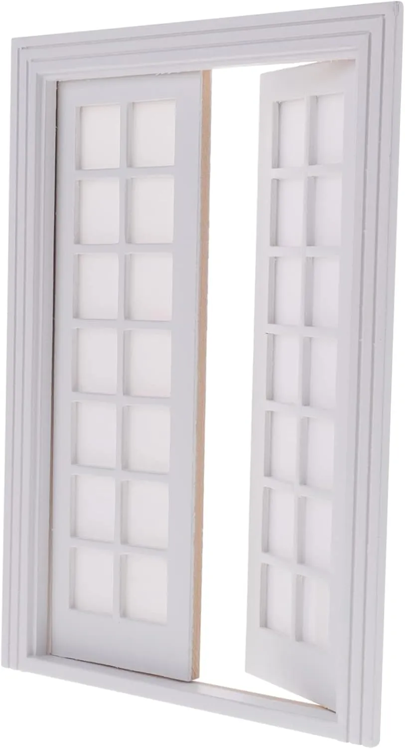 Accessory for Creative Play Simple Design Great for Mini Room Decoration 1set Mini Wooden Door faint hitherto Model Unpainted Dollhouse 