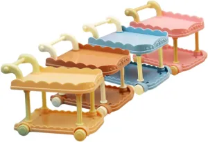 Accessory for Mini Home Decor Safe Material for DIY Mini park reap incongruous House Projects Lovely Housewarming Present KICHOUSE 4Pcs Miniature Food Cart Stylish Dollhouse 