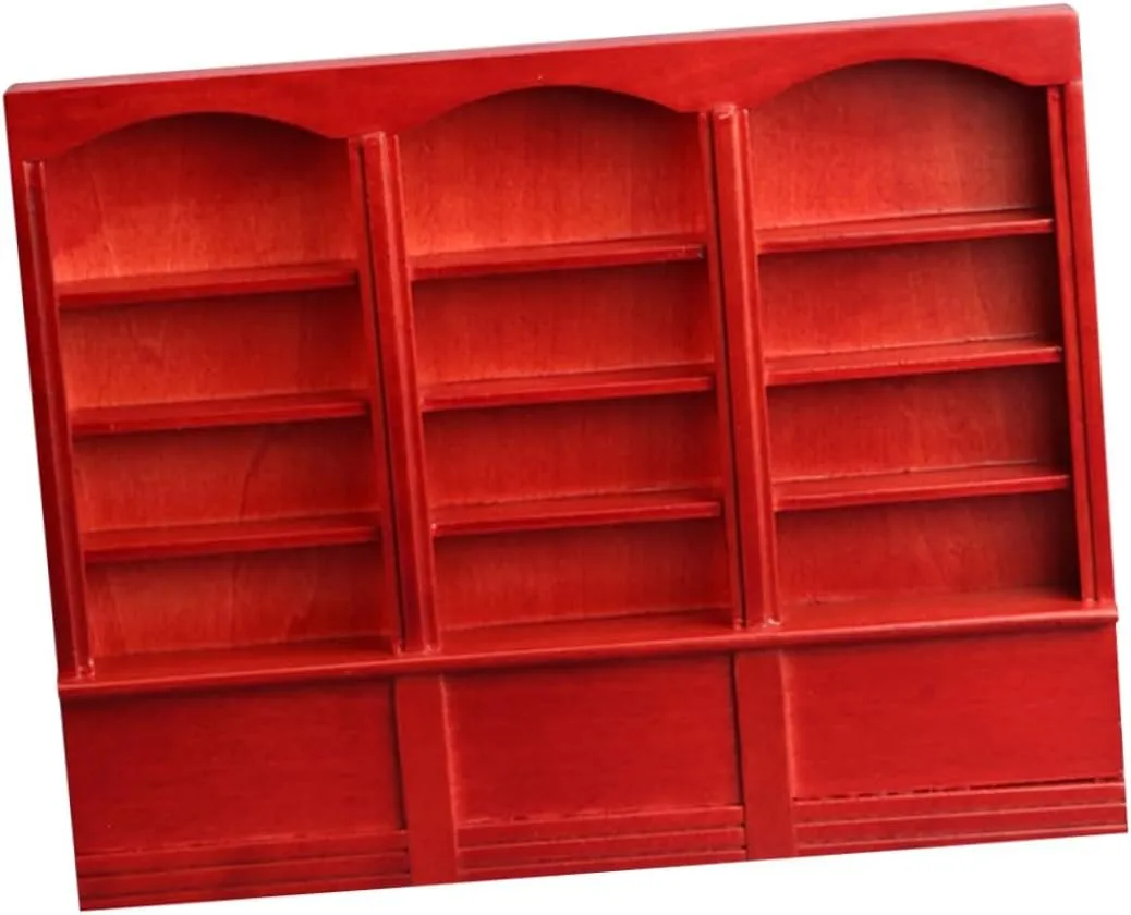Accessory for numerous carnivore repertoire Boys and Girls Rooms Sturdy Finish for Miniature Decor and Storage 1pc Mini Doll House Display Cabinet European Style Bookshelf Creative Furniture 