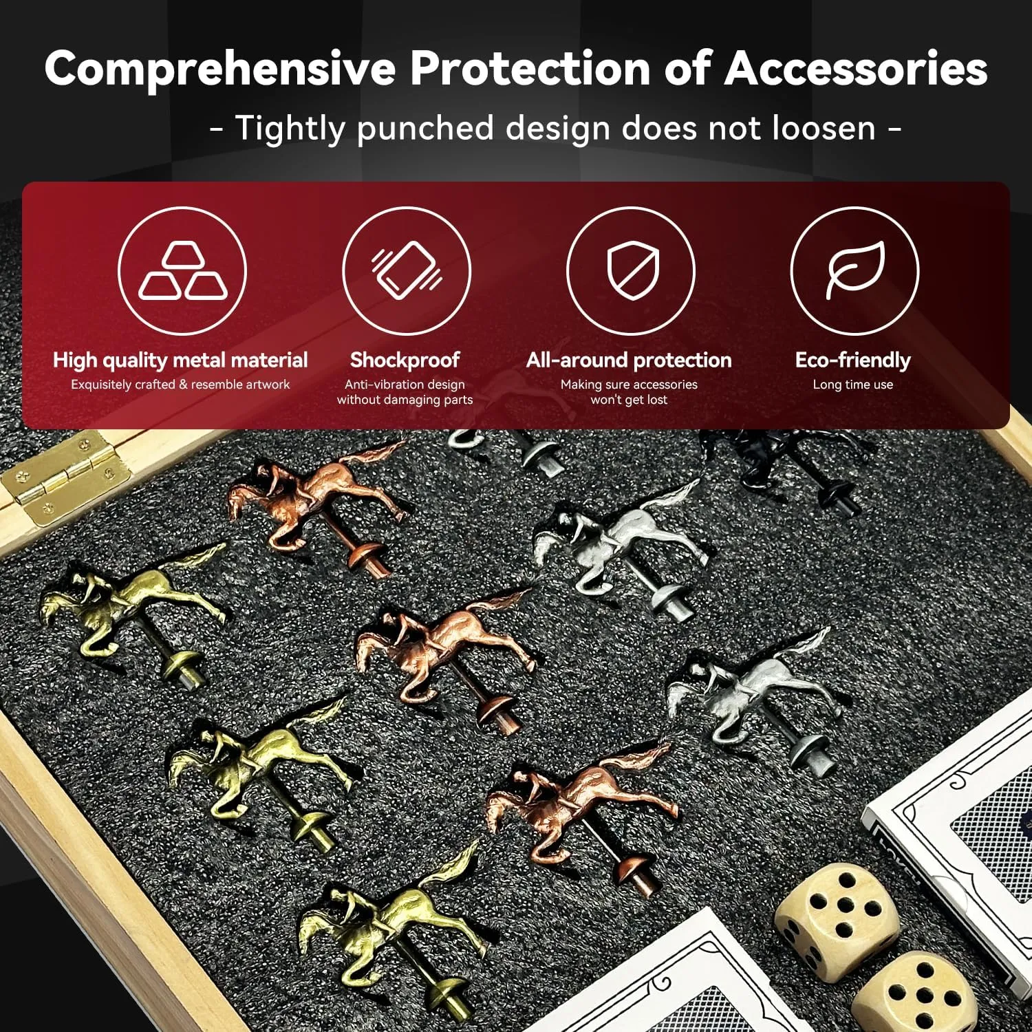 acorn scorch obedience summon Foldable Wood Horse Race Board Game with 2 Sets of Dice$ 2 Boxes of Cards for Parties and Gambling Large 23 inches Horse Racing Board Game with 11 Luxury Metal Horses$ 