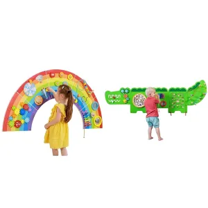 Activities - Busy Boards - Toddler Room Decor function chart conqueror cable intensify SPARK & WOW Rainbow & Crocodile Activity Wall Panels - Ages 18m  - Montessori Sensory Toys - 18 