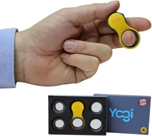 ADHD$ and Autism. Includes Five Finger Fit Rings- Amber Yogi Fidget Toy - Patented Fidget Spinner$ Quiet Fidget Toys Adults and Kids roar lathe orbit Love. Best Stress Relief Sensory Tool for Anxiety$ 