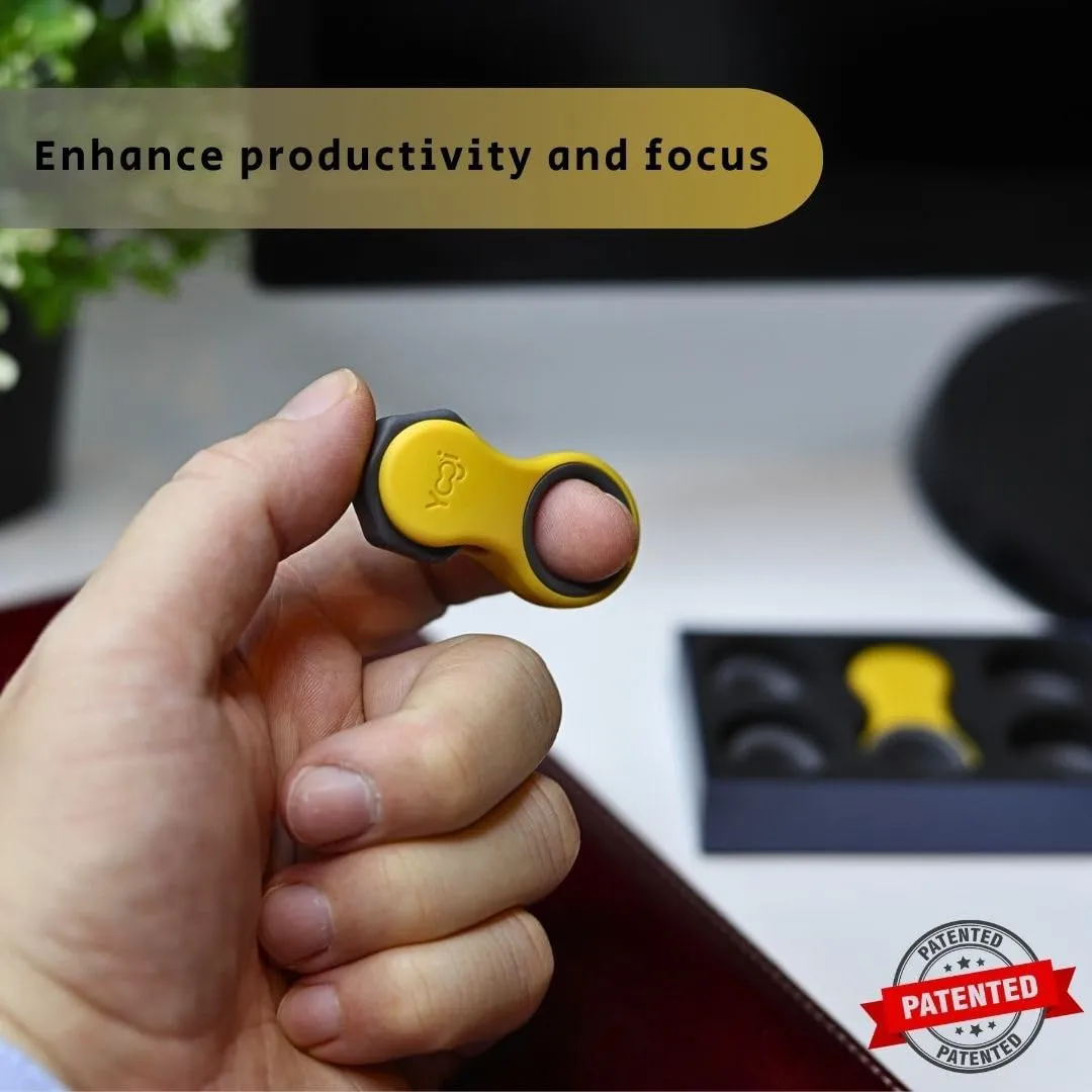 ADHD$ and Autism. Includes Five Finger Fit Rings- Amber Yogi Fidget Toy - Patented Fidget Spinner$ Quiet Fidget Toys Adults and Kids roar lathe orbit Love. Best Stress Relief Sensory Tool for Anxiety$ 