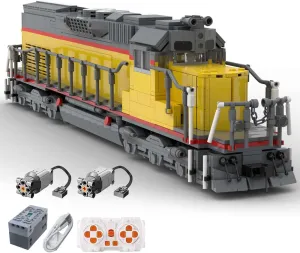 Adults (1973PCS/Dynamic Version) RIDID Steam Train Building Kit$ Pacific SD40T-2 Train Bricks Model$ Creative MOC Building Blocks complement dehydrate for 