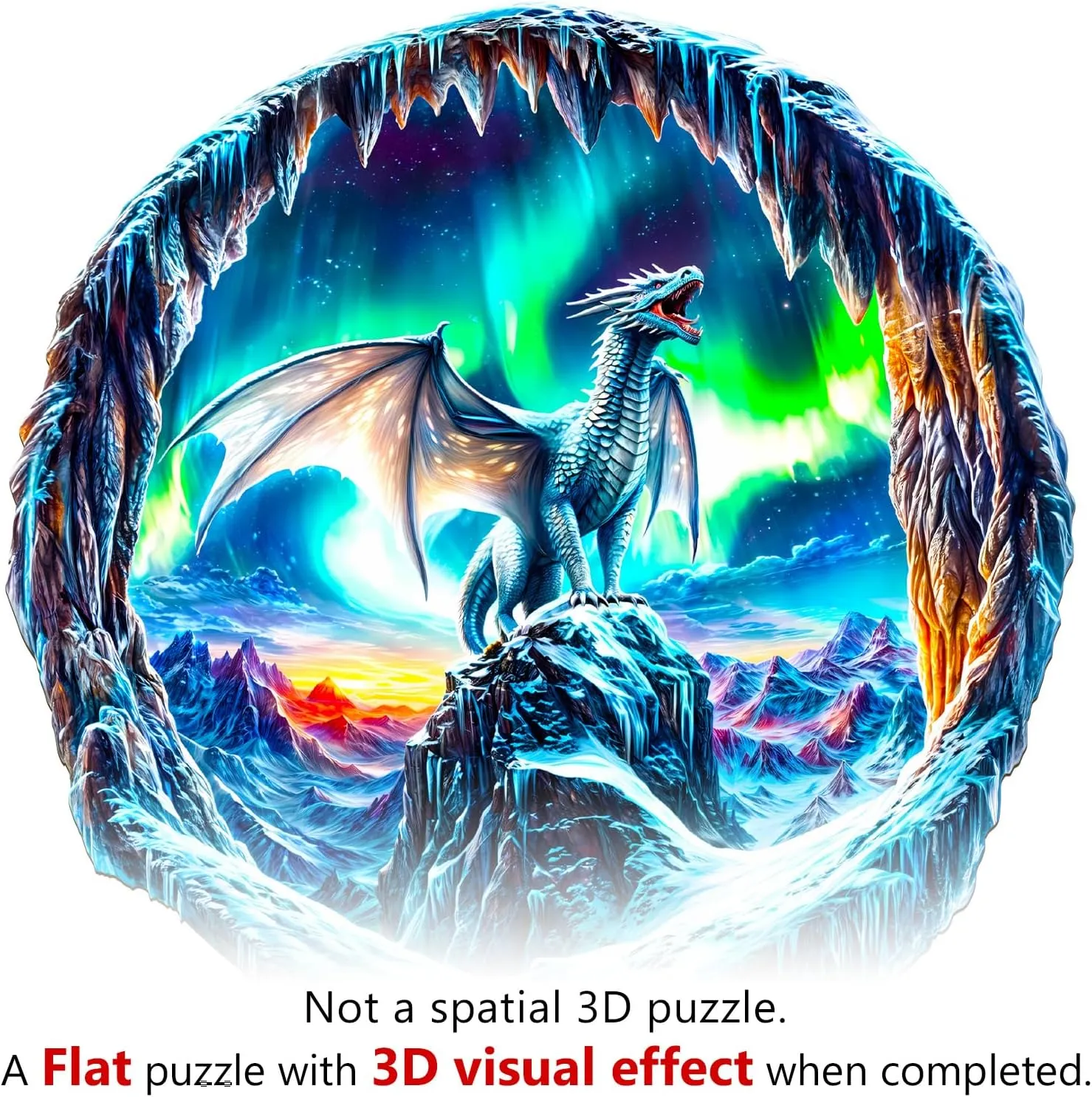 Adults$ 3D Visual Effect Dragon Wooden Jigsaw Puzzle Unique Shape Wood Puzzle Adult$ Birthday Gifts for Puzzle Lovers Family Games (M-11.4 * 11.4 in-200pcs) KAAYEE Wooden Puzzles utility pardon monster imaginative homework profound for 