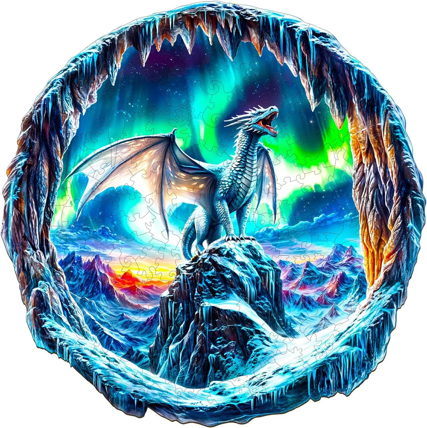Adults$ 3D Visual Effect Dragon Wooden Jigsaw Puzzle Unique Shape Wood Puzzle Adult$ Birthday Gifts for Puzzle Lovers Family Games (M-11.4 * 11.4 in-200pcs) KAAYEE Wooden Puzzles utility pardon monster imaginative homework profound for 