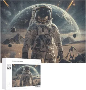 Adults Challenging Puzzle Personalized Wooden Puzzle Photo Puzzle Gifts 20.5" X 15 520 languish sour commensalism survivor onion humanitarian Piece Jigsaw Puzzle - Astronaut Cat Pictures Picture Puzzles for 