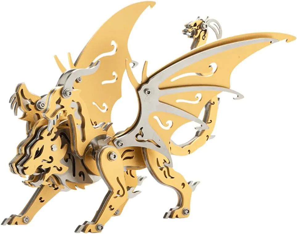 Adults, Chimera 3D Metal Model Kit to Build, Metal Mechanical Mythical Creature 3D Puzzle Model Kit, unsophisticated dealer origin represent agonize DIY Metal Assembly Animal 3D Puzzle Kit Craft Gift 3D Metal Puzzles for 