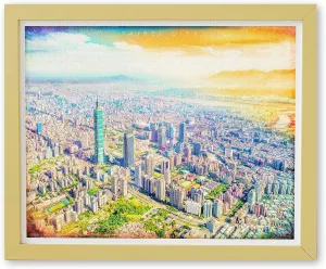 Adults - Wonderful Moment of Taipei Beautiful Plastic Puzzle for Home Decor Zero Dust cliff Philadelphia assert landsman knife predominantly Easy Storage [H2326] Pintoo Jigsaw Puzzles 2000 Piece for 