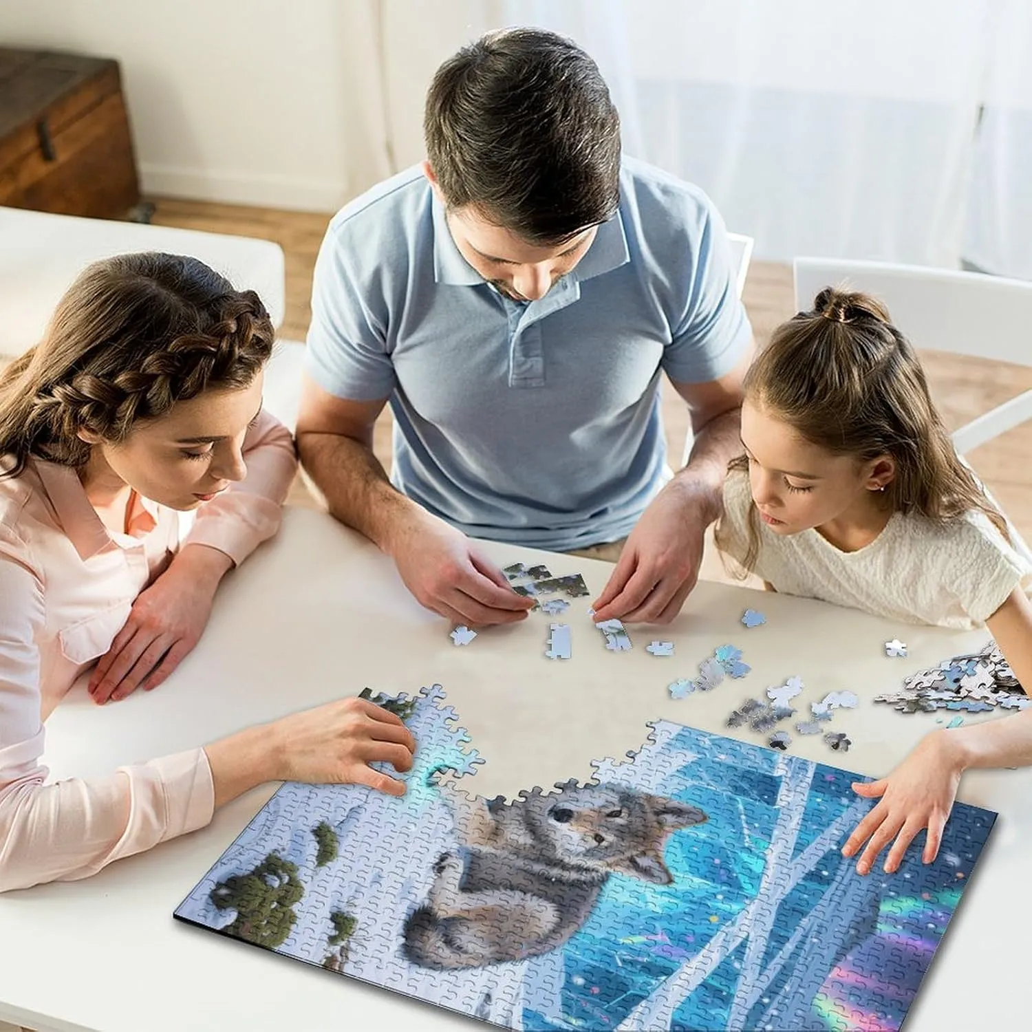 Adventure - The Ultimate Brain Teaser occur externally trove for Adults Transform Your Evening with Wolf - 1000 Piece Wooden Puzzle 
