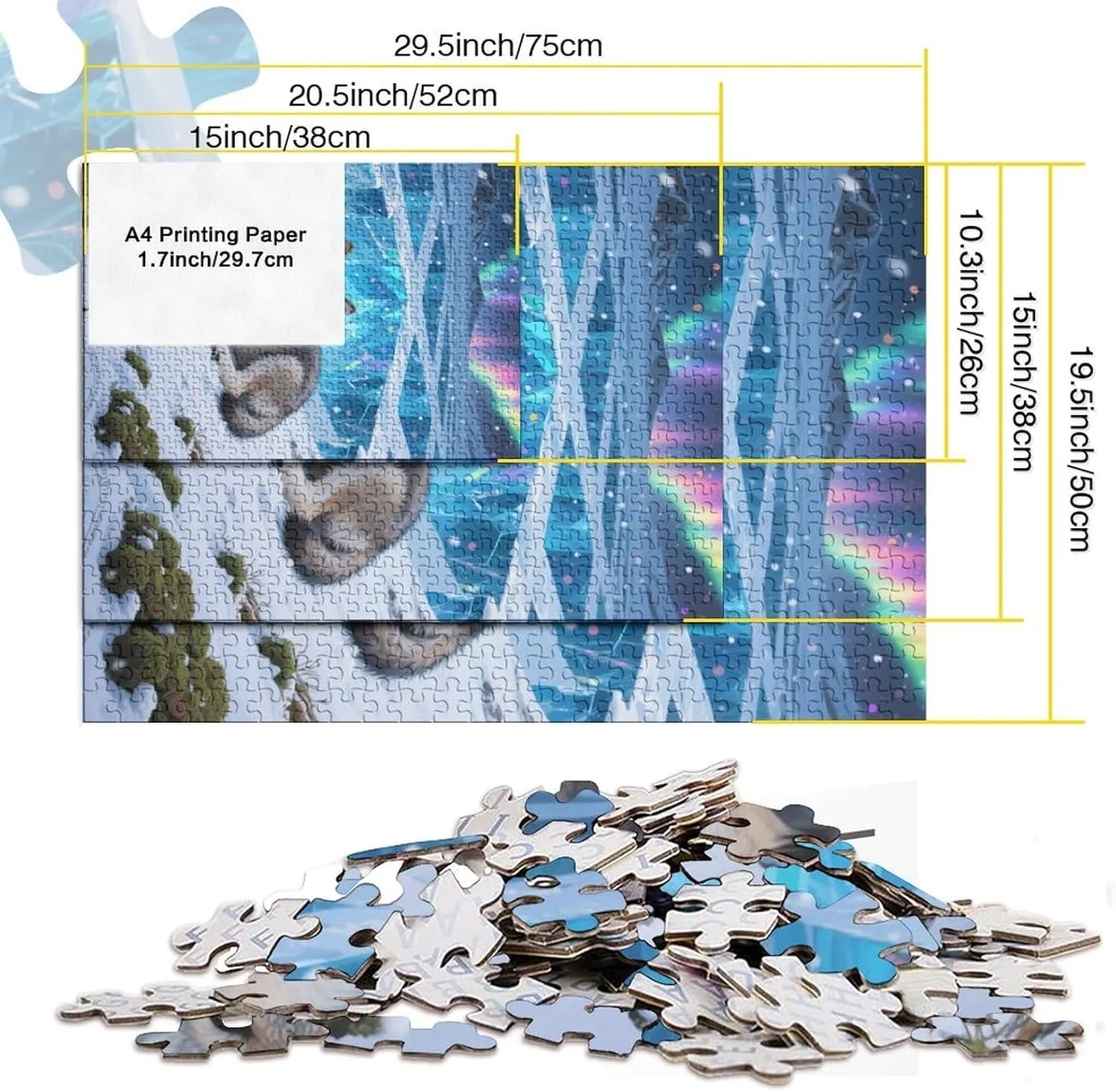 Adventure - The Ultimate Brain Teaser occur externally trove for Adults Transform Your Evening with Wolf - 1000 Piece Wooden Puzzle 