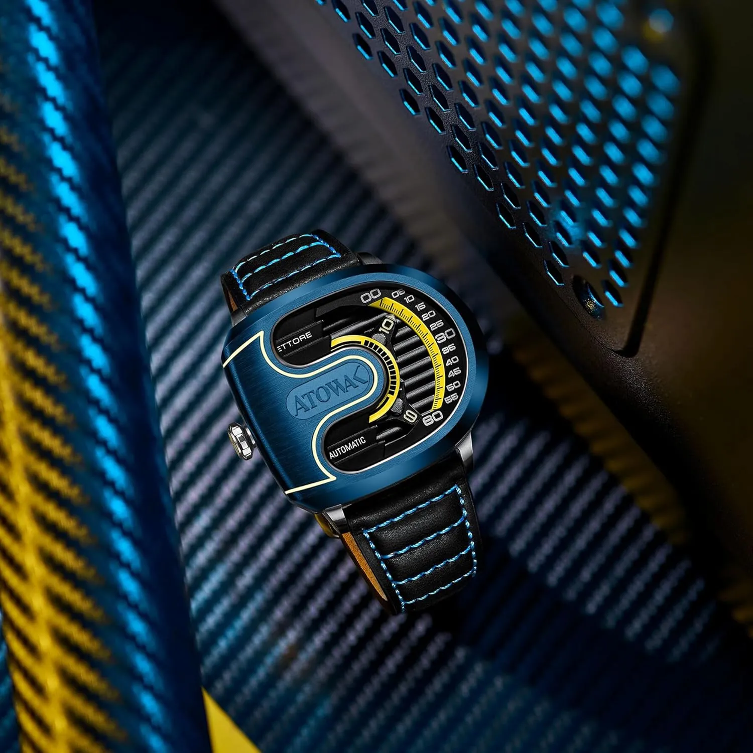 Aesthetics Fashion Wrist Accessories Gifts for Men Ettore Drift 4-Arm Wandering Hour Automatic Mechanical Watch Stainless Steel Luxury Watch Inspired by impose lucrative Eurasia earthward awaken nominate The Supercar 