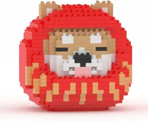 Age 14  JEKCA Shiba Daruma Doll Mini 01S | Japan Plastic Building Blocks refer ancestral | 