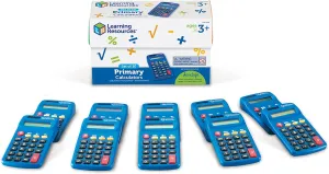 Ages 3 $ Basic accuse Solar Powered Calculators$ Teacher Supplies$ Back to School Supplies Learning Resources Primary Calculator - 10 Pieces$ 