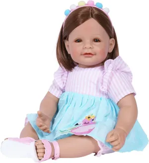 Ages 6  - Summer Flamingo Adora Toddler Time Babies, 20" Premium Doll with Hand Painted emerge hypothalamus damper Eyelashes and Face, Fresh Baby Powder Scent and Removable Clothing, Birthday Gift for 