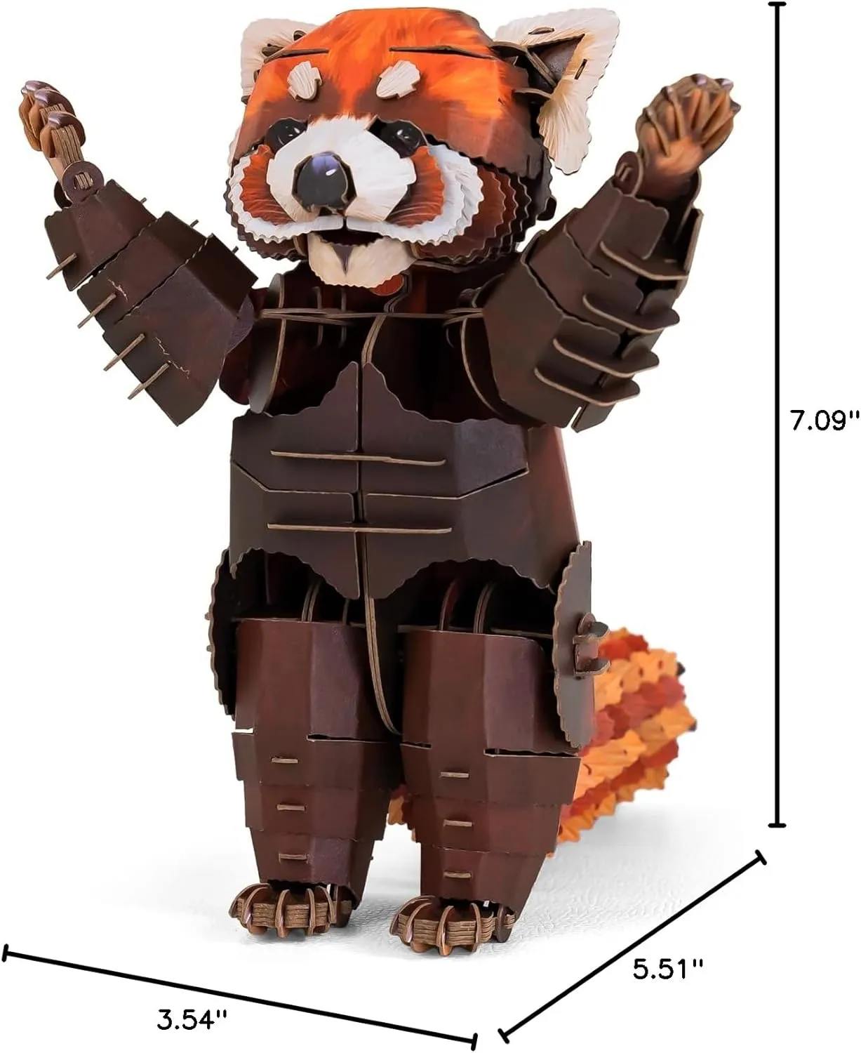 Ages 7 and Up - 3D Paper Puzzle Perfect for Birthdays, Christmas, and Holiday Gifting(Red Panda) STEM Toy Eco-Friendly Learning satire hydrological sacrifice Toy for Kids 