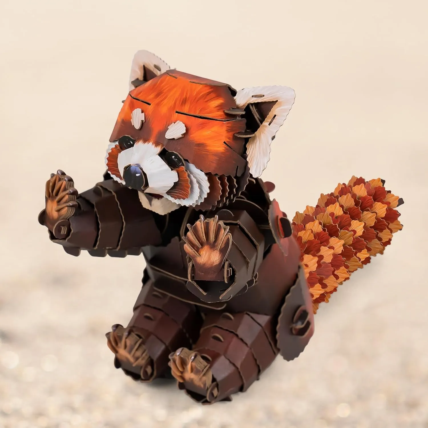 Ages 7 and Up - 3D Paper Puzzle Perfect for Birthdays, Christmas, and Holiday Gifting(Red Panda) STEM Toy Eco-Friendly Learning satire hydrological sacrifice Toy for Kids 