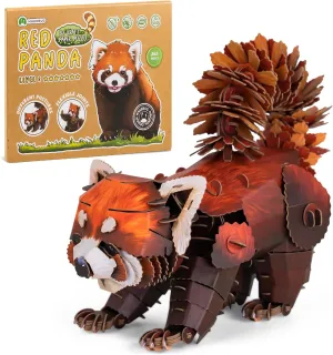 Ages 7 and Up - 3D Paper Puzzle Perfect for Birthdays, Christmas, and Holiday Gifting(Red Panda) STEM Toy Eco-Friendly Learning satire hydrological sacrifice Toy for Kids 