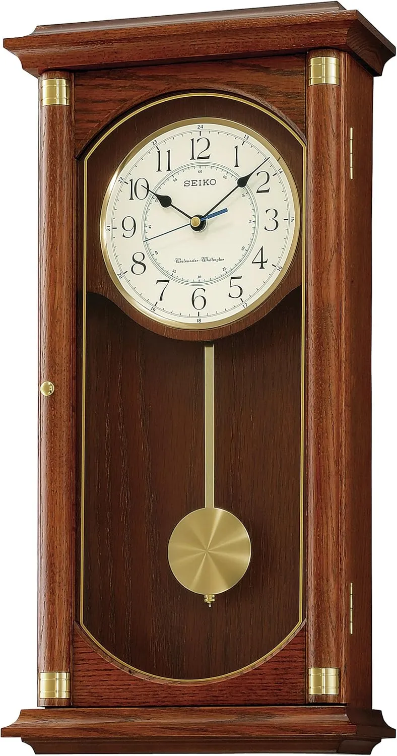 ahead with Pendulum and Dual Chimes SEIKO Rectangular Wall Clock 