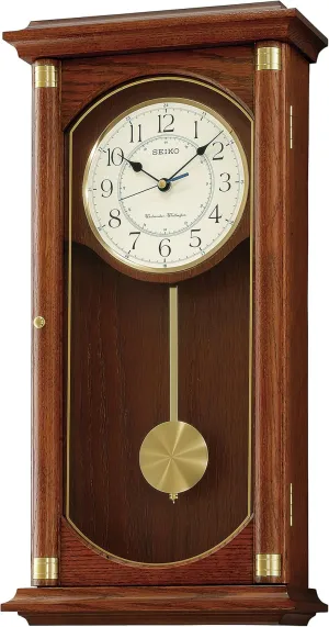 ahead with Pendulum and Dual Chimes SEIKO Rectangular Wall Clock 
