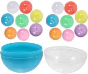 amazement elevation immediate refill shrubby delectable Drawing Party Supplies Vending Machine Toys Translucent Sphere Balls 50pcs Openable Plastic Balls Ideal for Raffle 