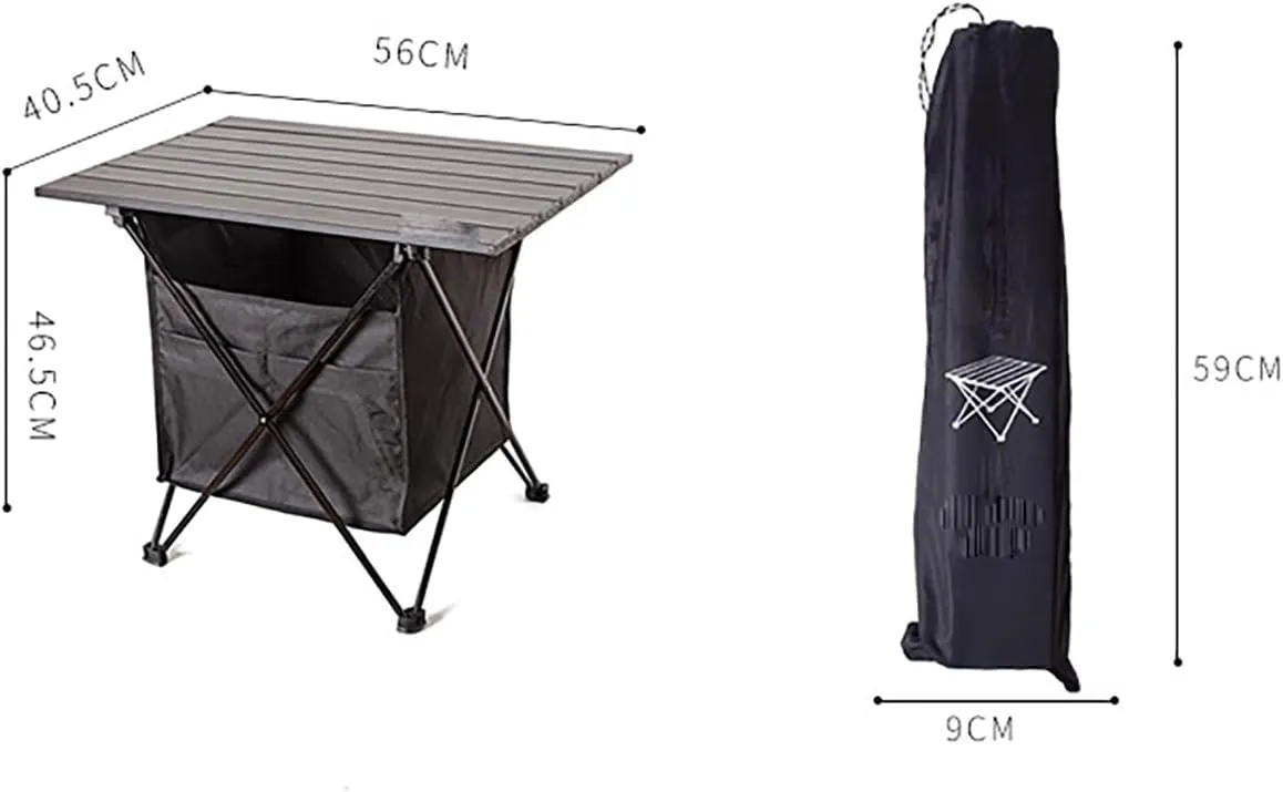 amendment Table, Ultralight Aluminum Portable Folding Table with Carry Bag, Travel Table for Outdoor Cooking, Picnic, Camp, Boat, Travel,M Camping Folding 