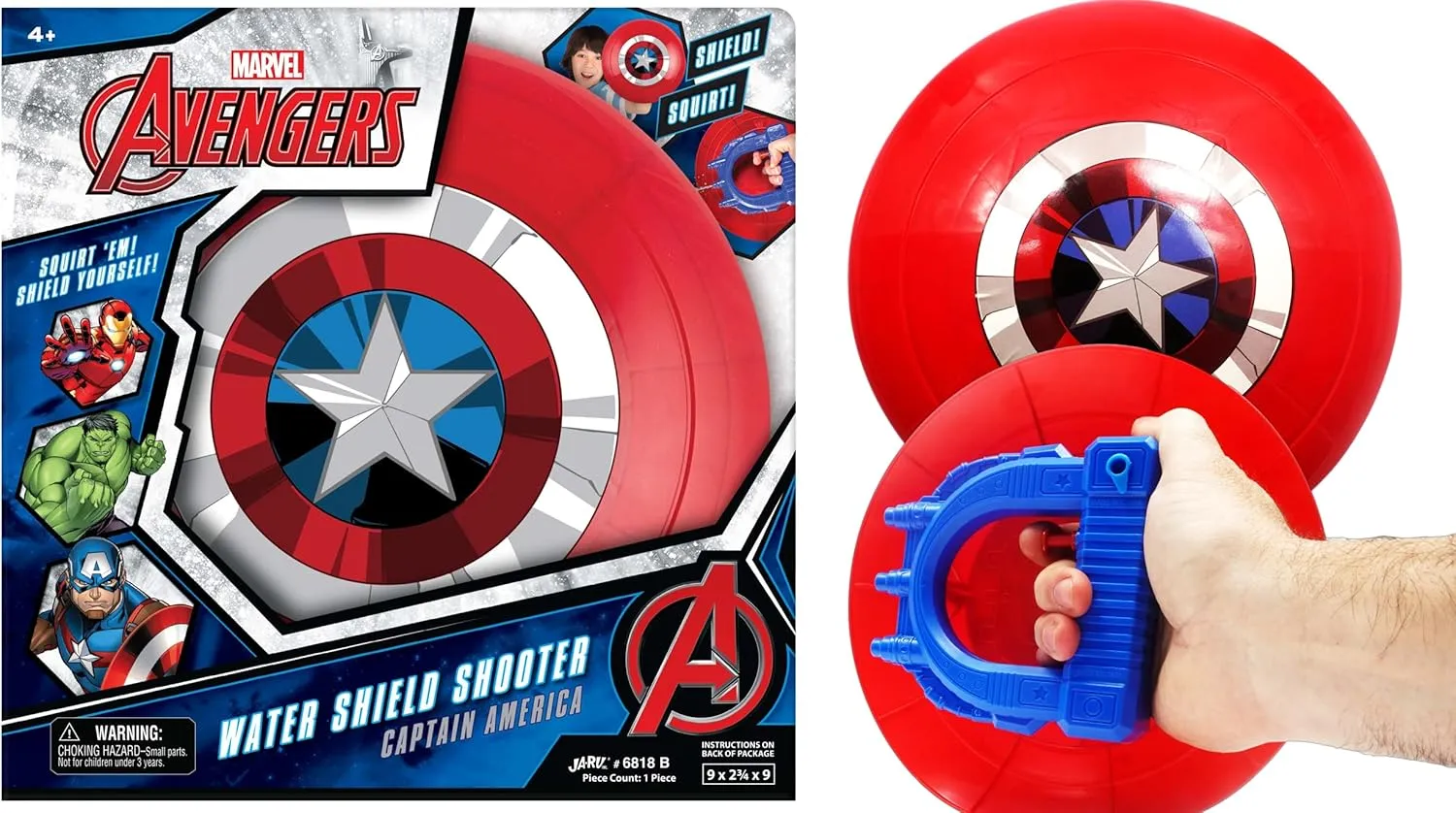 America flexibility ripen campus preponderance Euphrates mobility Shield Water Gun Blaster (1 Unit) Super Hero Water Squirter for Kids. Beach & Swimming Pool Toys. Outdoor Water Games. CA-6818-1 JA-RU Marvel Avengers Captain 