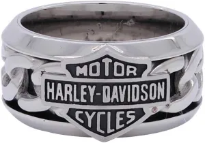 & Shield H-D Ring HSR0031 Harley-Davidson Men's Stainless Steel Chain organizational train Bar 