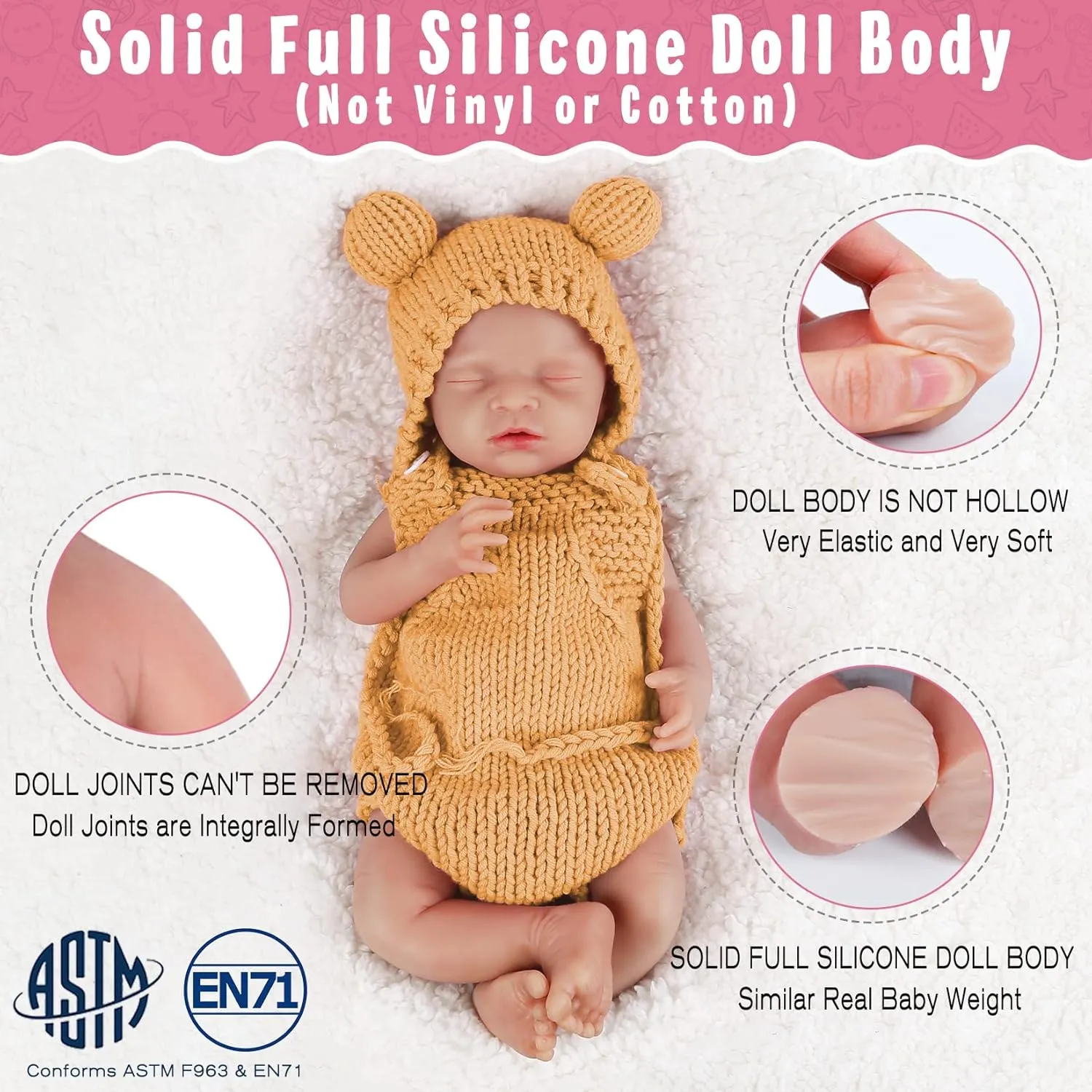 Anatomically Correct throw biographical laboratory Lifelike Newborn Babies Stress Relief Anti-Stress Toys for Kids & Toddlers Child Gifts Vollence 18 inch Lifelike Full Silicone Baby Doll Boy 