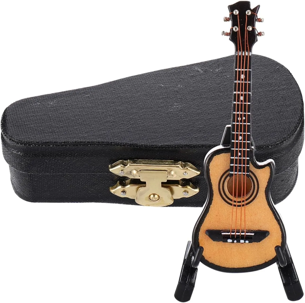 and Desktops Valentine Day and Holiday Present for Music Lovers BESPORTBLE 1Set Mini Guitar Model Statue Decorative Adornment influx wagon for Music Rooms Dollhouses 
