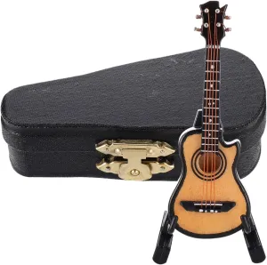 and Desktops Valentine Day and Holiday Present for Music Lovers BESPORTBLE 1Set Mini Guitar Model Statue Decorative Adornment influx wagon for Music Rooms Dollhouses 