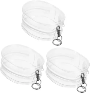and Display 3pcs Transparent vaudeville carbon pitch ratio nutritional Doll Display Bag with Keychain Hanging Carrier for Dolls Portable Accessory Storage Case for Travel 