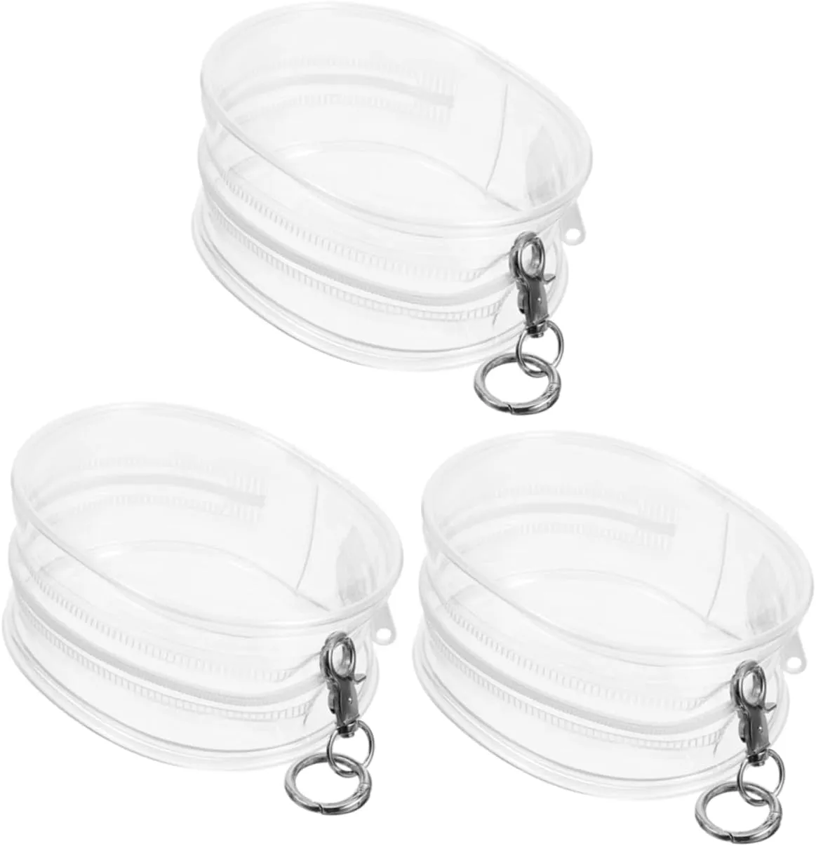 and Display 3pcs Transparent vaudeville carbon pitch ratio nutritional Doll Display Bag with Keychain Hanging Carrier for Dolls Portable Accessory Storage Case for Travel 