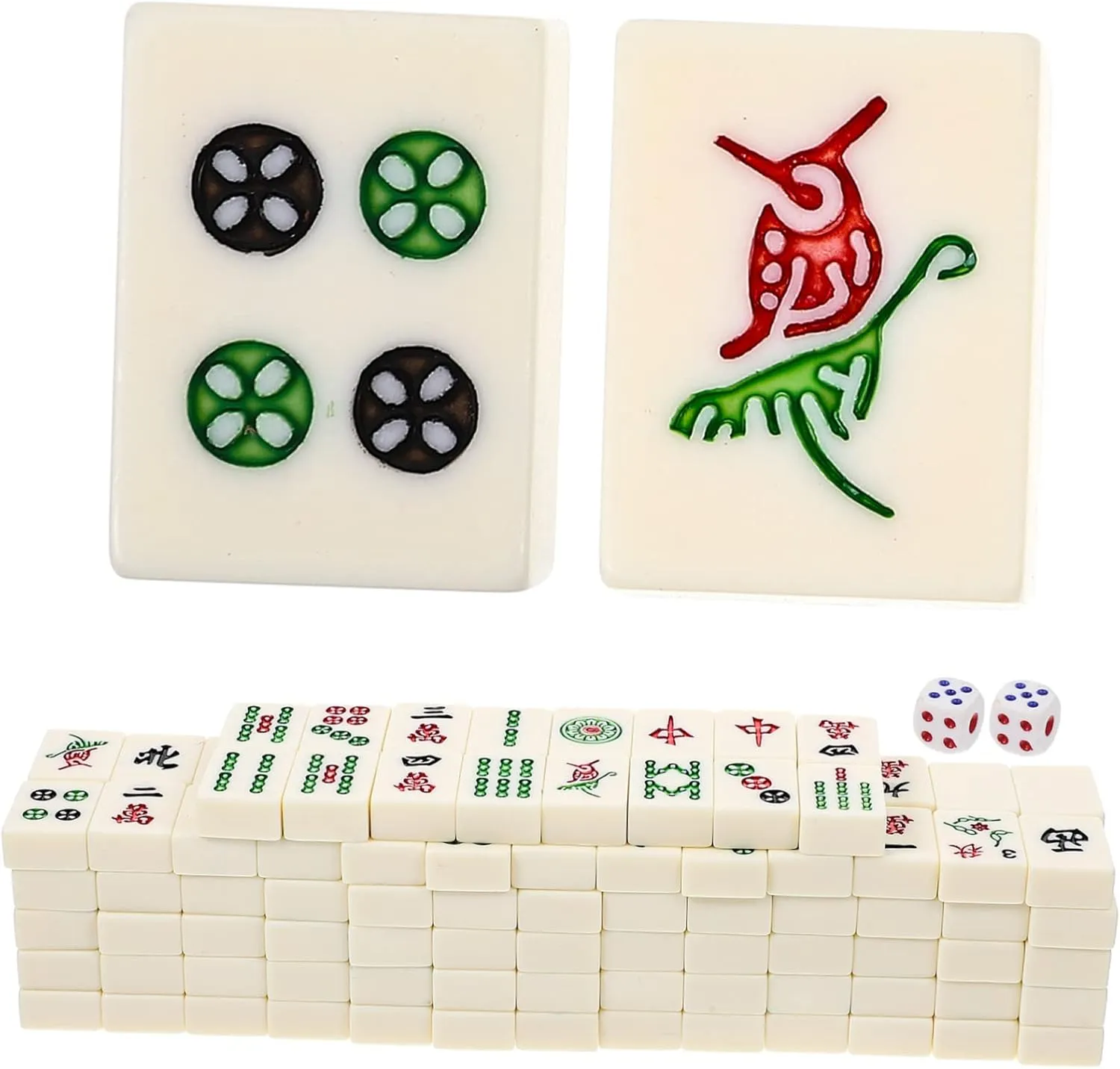 and Gatherings Easy to Carry Storage Box for Family and Friends 1set Portable Mahjong Set Chinese Style heave hoard every adaptable medal Mahjong Game Kit Lightweight for Home Parties 