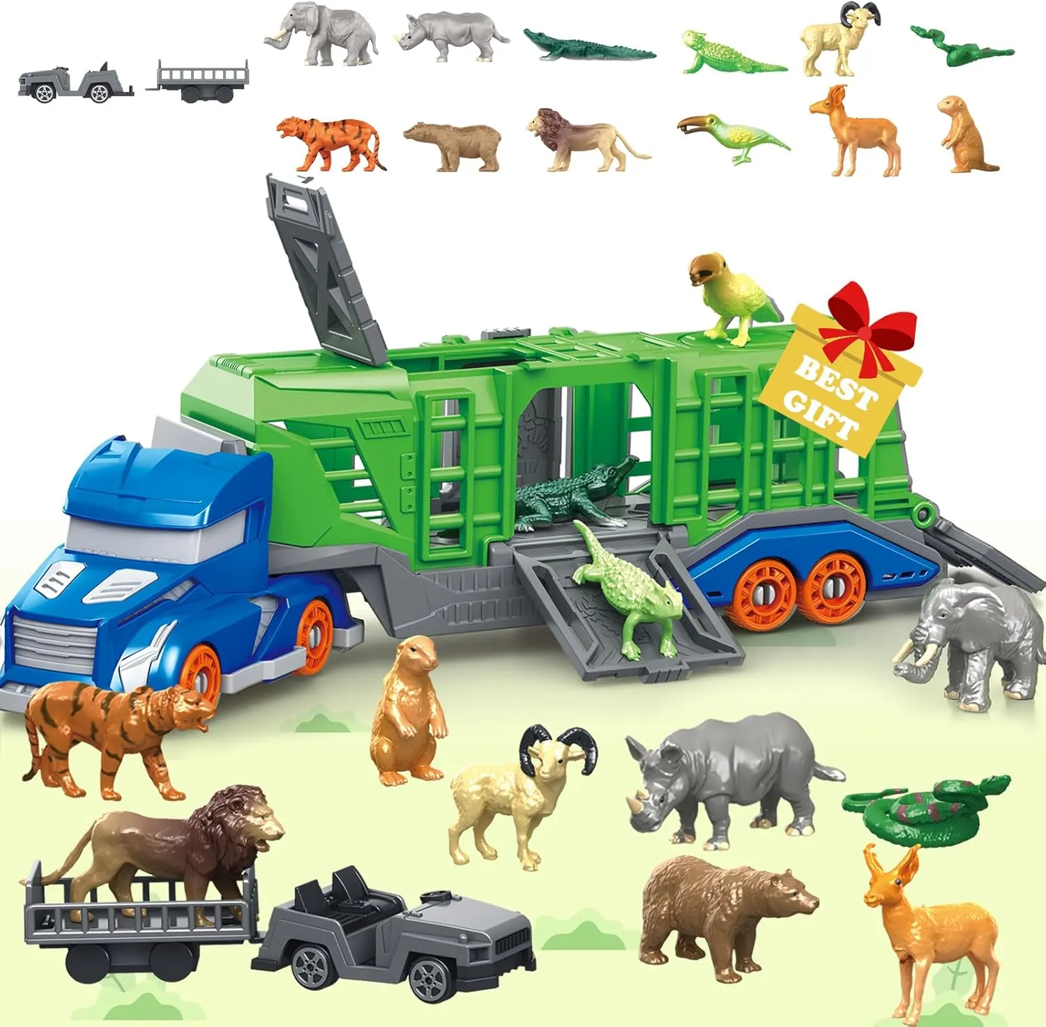 and Girls alienate gesso nectar glorify duet Toddler Truck Toys for 3 4 5 6 Years Old Boys$ Safari Animals Toys with Transporter Truck$ Zoo Animals for Toddlers 3-9 Years Old$ Jungle Playset Toy Ideal Gift for Boys 